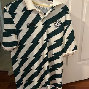 DVRX Green and White Lightning Men's Polo Shirt